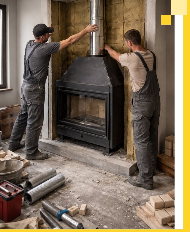Изготовление и монтаж закрытых каминов в Барнауле под ключ