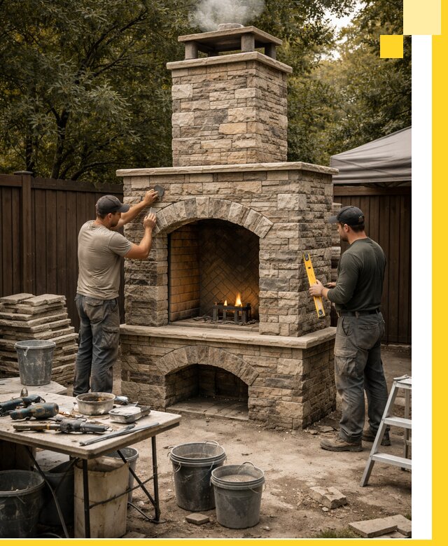 Проектирование и установка уличных каминов в Барнауле