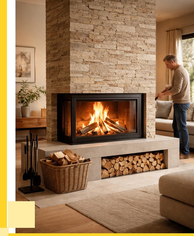 Дровяной камин под ключ в Барнауле от 202320 р. | ЭриданБрн