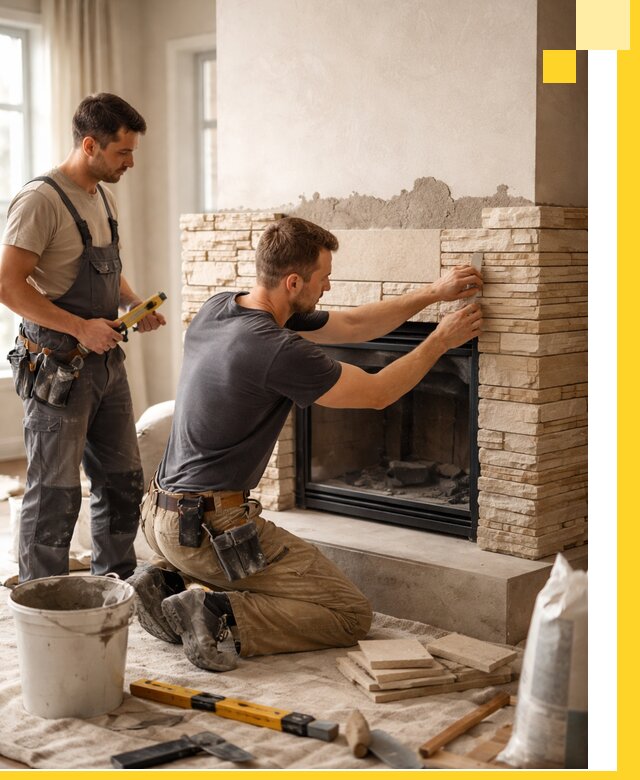 Установка и монтаж каминов для загородного дома в Барнауле