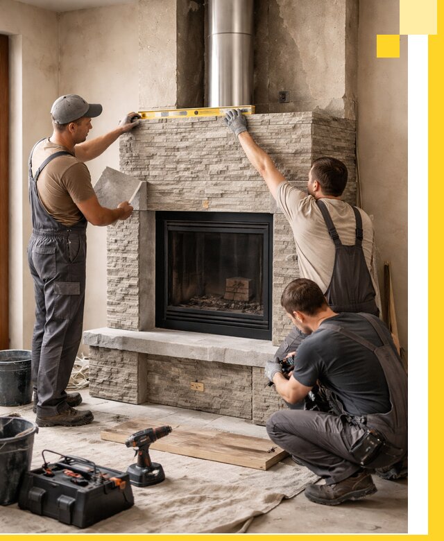 Профессиональный монтаж каминов под ключ в Барнауле для дома