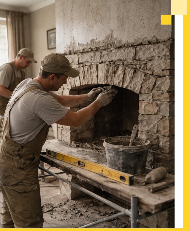 Изготовление каминов под ключ в Барнауле, монтаж и отделка