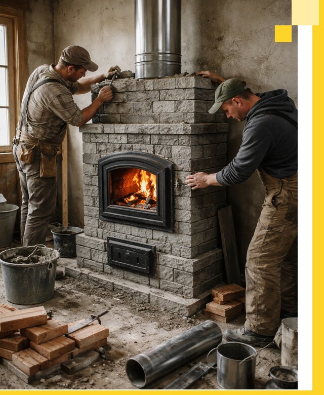 Производство, поставка и монтаж дровяных печей в Барнауле