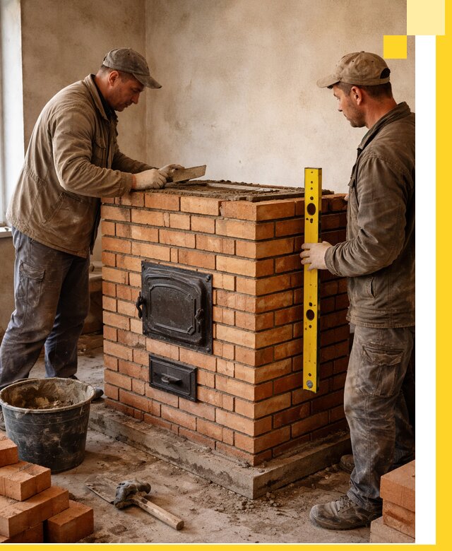 Отопительные печи под ключ в Барнауле, установка и сборка