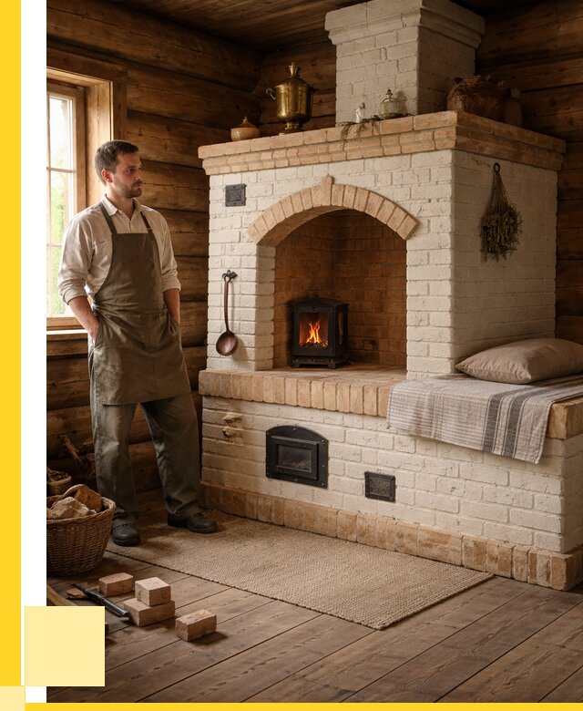 Русские печи с лежанкой под ключ в Барнауле от 151740 р. ЭриданБрн