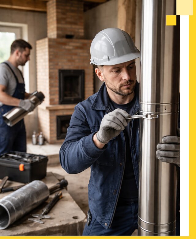 Профессиональный монтаж дымоходов для печей в Барнауле