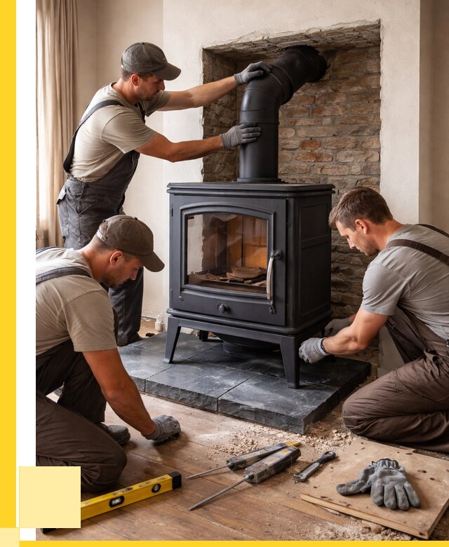 Монтаж печи камина в частном доме в Барнауле от 25290 р. | ЭриданБрн