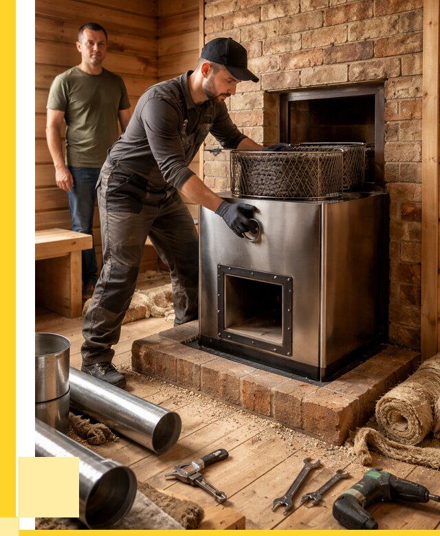 Монтаж банных печей под ключ в Барнауле от 18209 р., ЭриданБрн