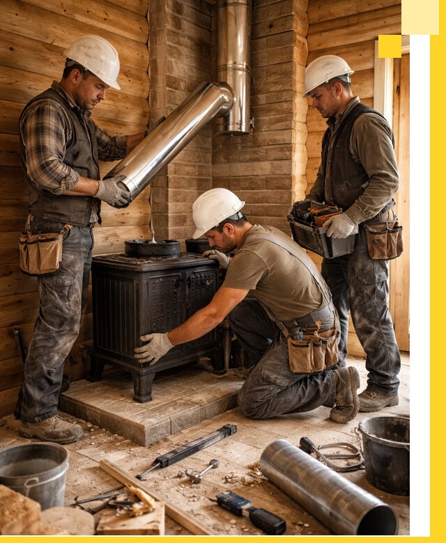 Профессиональный монтаж банных печей и дымоходов в Барнауле