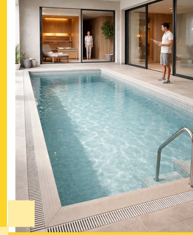 Отделка бассейна пленкой ПВХ в Барнауле от 3541 р. - ЭриданБрн