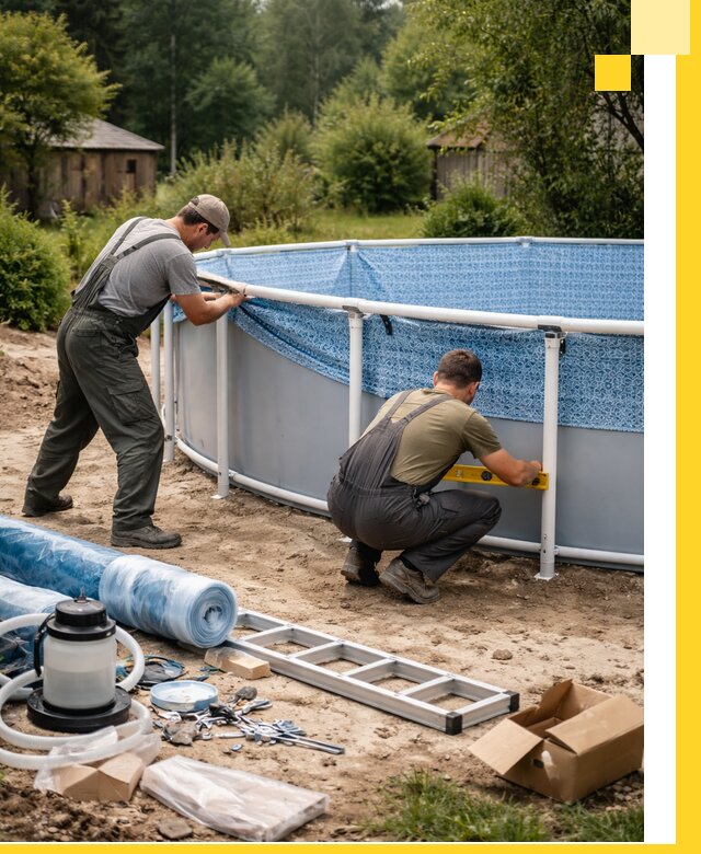 Установка и монтаж каркасных бассейнов в Барнауле под ключ