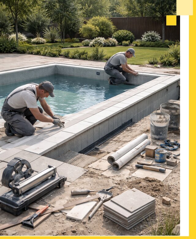 Строительство открытых бассейнов под ключ в Барнауле профессионально