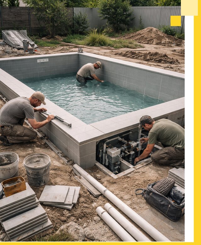 Строительство и монтаж бассейнов для дачи под ключ в Барнауле