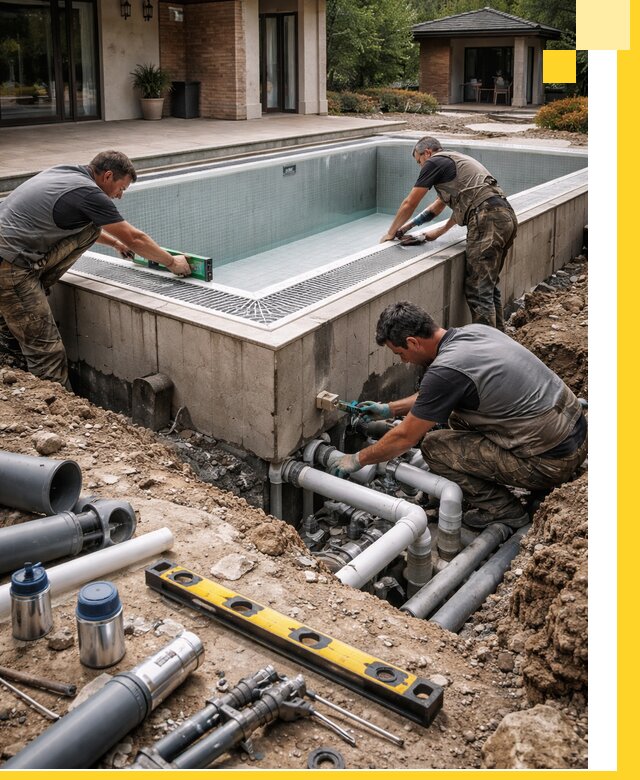 Строительство переливных бассейнов в Барнауле под ключ