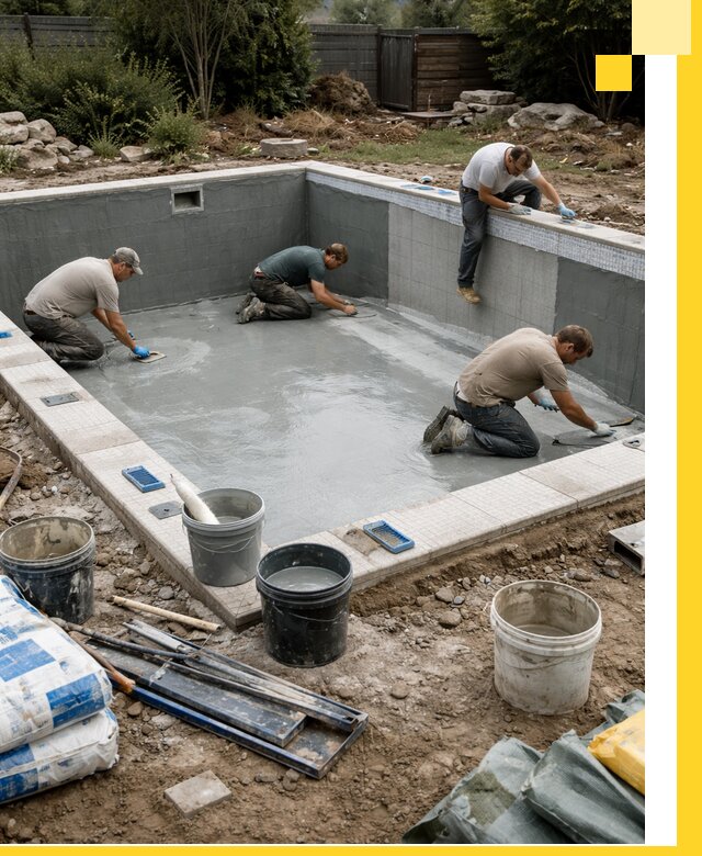 Изготовление и монтаж чаши бассейна под ключ в Барнауле