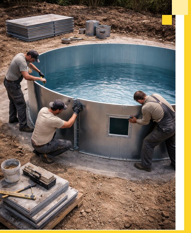 Круглые бассейны под ключ в Барнауле проектирование и монтаж