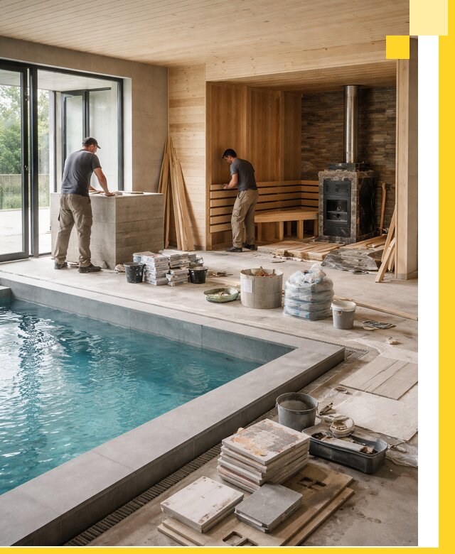 Проектирование и строительство бань с бассейном в Барнауле