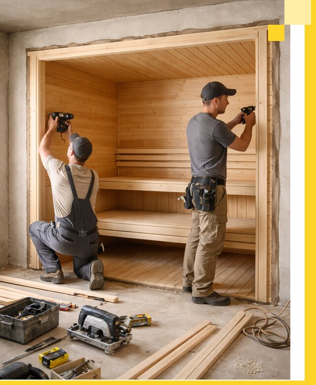 Монтаж саун под ключ в Барнауле — проектирование и установка