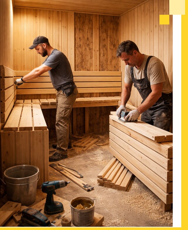 Профессиональный комплексный ремонт саун под ключ в Барнауле