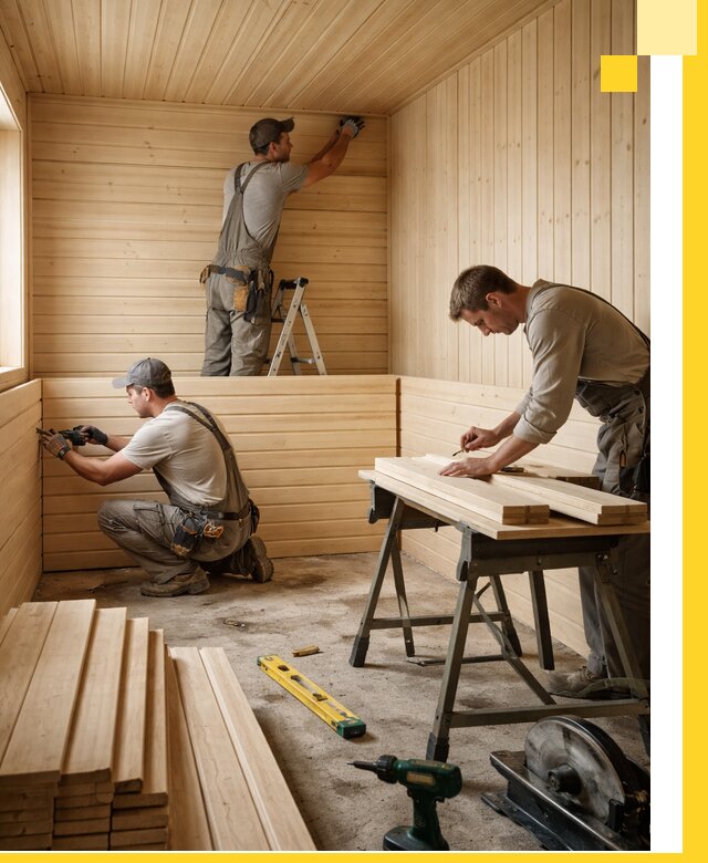 Обшивка саун в Барнауле из натуральной древесины под ключ