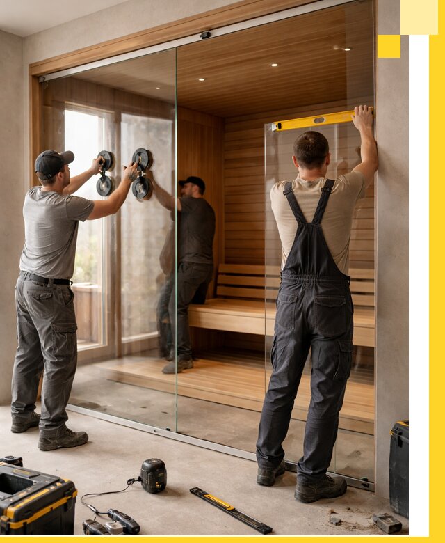 Производство и монтаж стеклянных саун под ключ в Барнауле