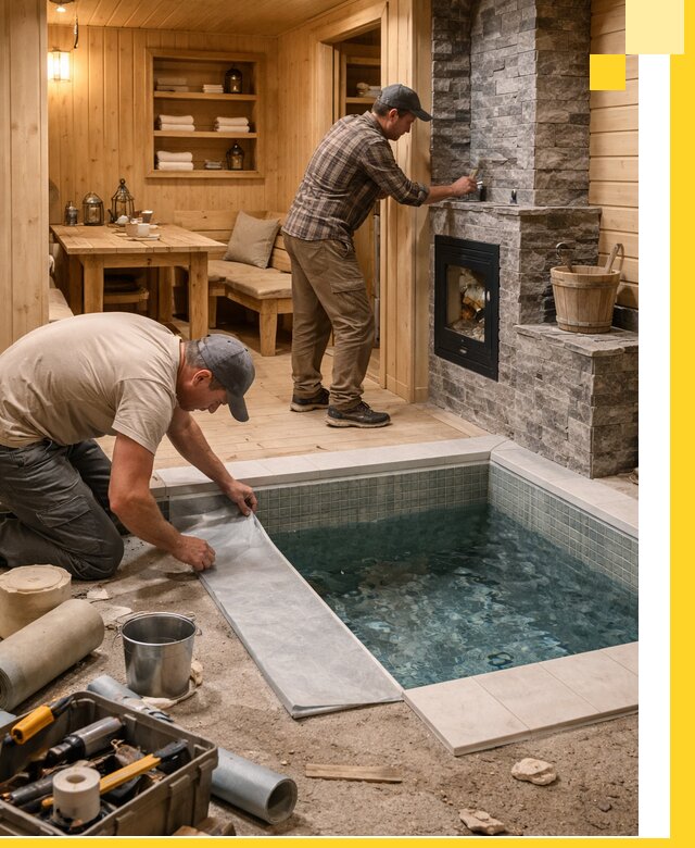 Строительство бань с комнатой отдыха под ключ в Барнауле