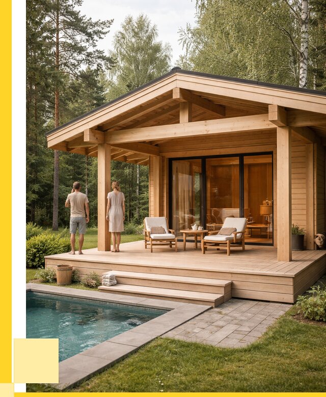 Бани с террасой под ключ в Барнауле от 606960 р. | ЭриданБрн