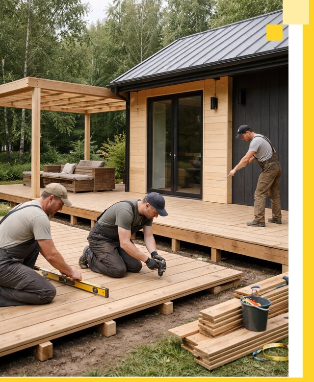 Строительство бань с террасой и бассейном под ключ в Барнауле