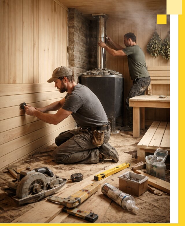 Полное строительство и оснащение парных под ключ в Барнауле