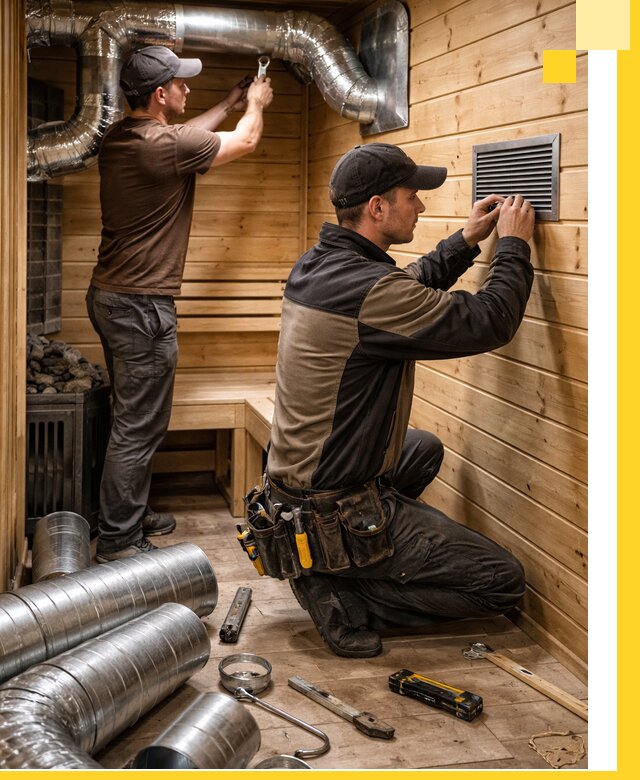 Проектирование и монтаж вентиляции бани в Барнауле под ключ