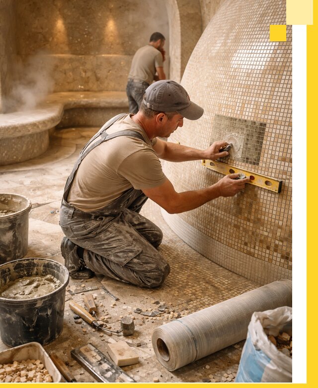 Хамам под ключ в Барнауле: проектирование, строительство, отделка