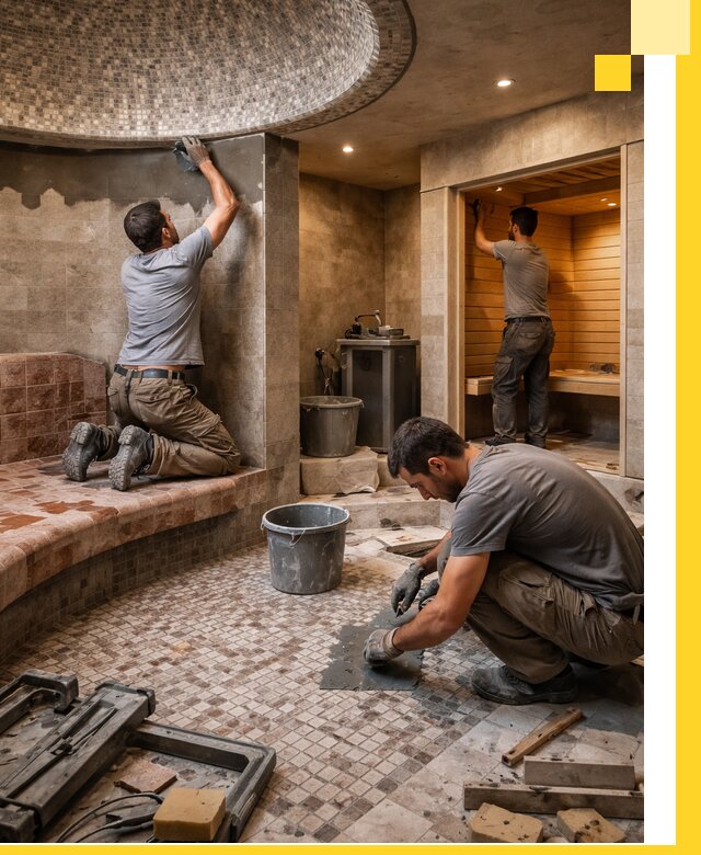 Проект и строительство хамама бани и сауны под ключ в Барнауле