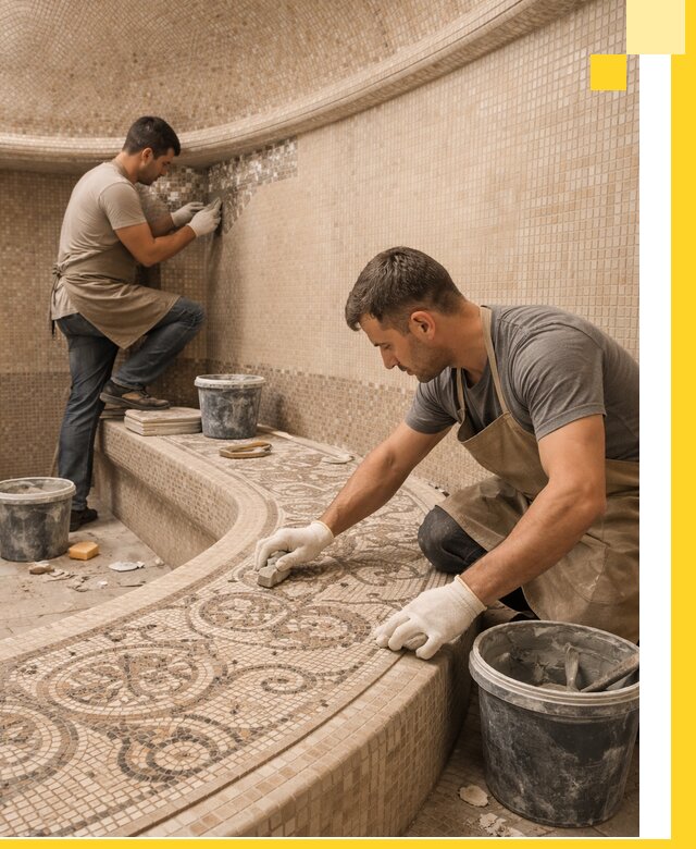 Плитка для хамама в Барнауле, укладка, подбор и поставка